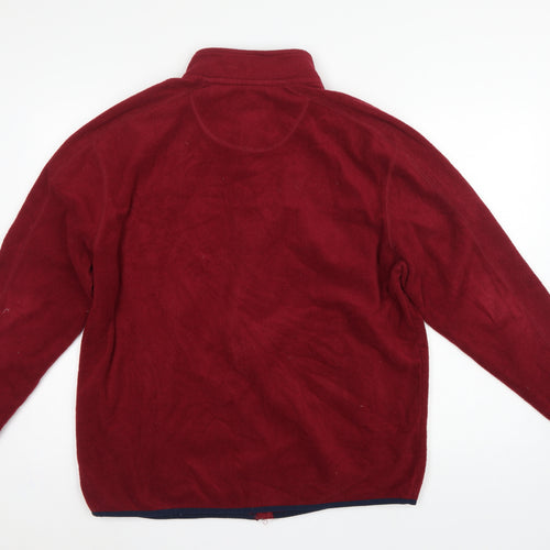 Maine New England Men’s Red Large Fleece Full Zip Outdoor Jacket