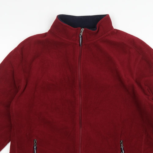 Maine New England Men’s Red Large Fleece Full Zip Outdoor Jacket