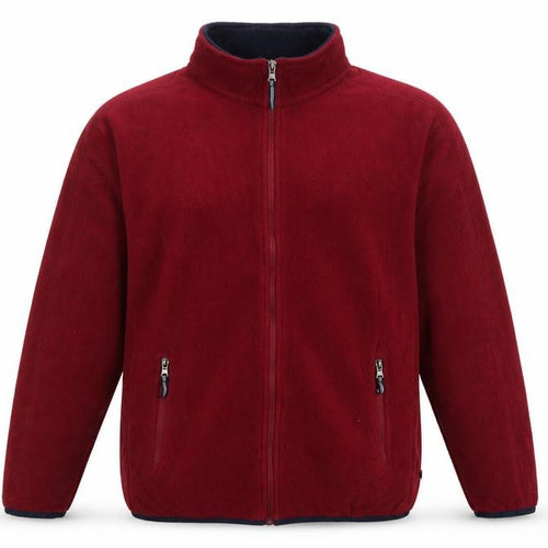 Maine New England Men’s Red Large Fleece Full Zip Outdoor Jacket