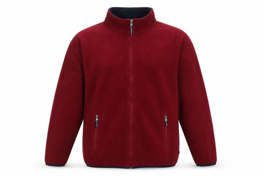 Maine New England Men’s Red Large Fleece Full Zip Outdoor Jacket