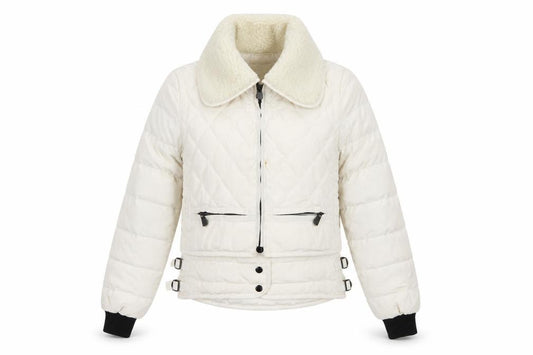 Nevica Women Ivory UK 10 Ski Jacket Puffer Quilted Down Hooded