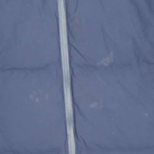 UNIQLO Women Blue S Long Hooded Down Puffer Coat Windproof