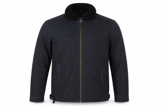 Ringspun Men’s Blue XL Hostrup Military Jacket Full Zip Cotton