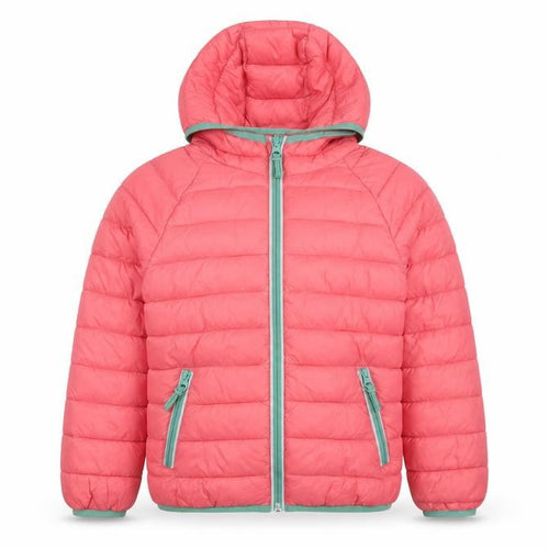 Mini Boden Girls Pink 8-9 Years Hooded Puffer Jacket Quilted