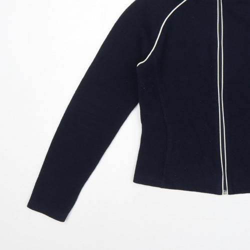 Next Women’s Blue Fleece Full Zip Jacket UK 18 Collared