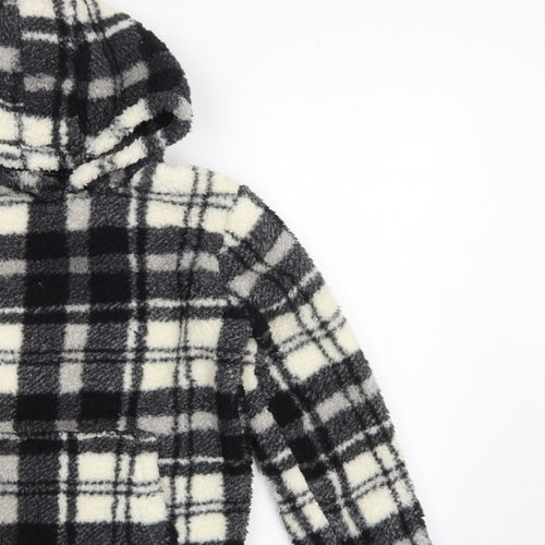 TU Boys Multicoloured 10-11 Years Hooded Fleece Check Pyjama Top