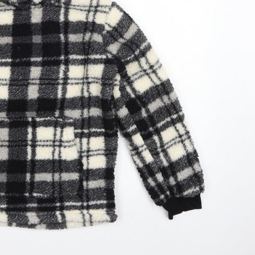 TU Boys Multicoloured 10-11 Years Hooded Fleece Check Pyjama Top