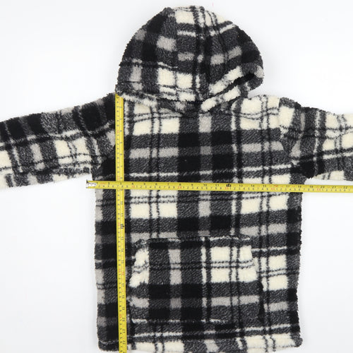 TU Boys Multicoloured 10-11 Years Hooded Fleece Check Pyjama Top