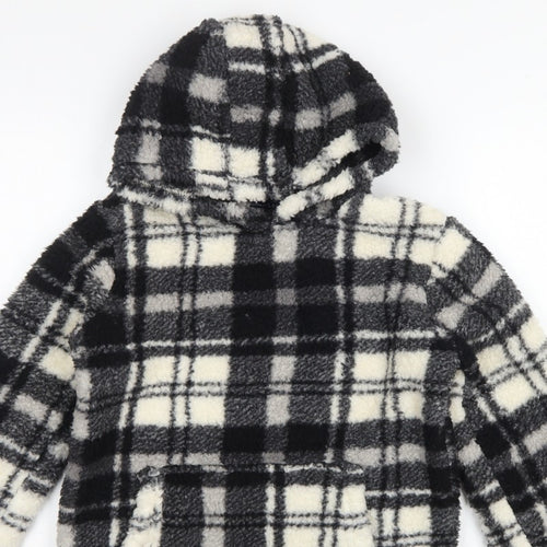 TU Boys Multicoloured 10-11 Years Hooded Fleece Check Pyjama Top