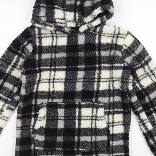TU Boys Multicoloured 10-11 Years Hooded Fleece Check Pyjama Top