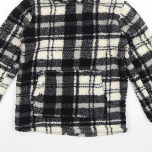 TU Boys Multicoloured 10-11 Years Hooded Fleece Check Pyjama Top