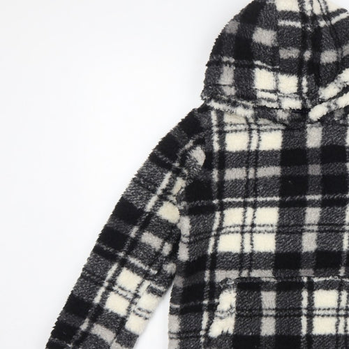TU Boys Multicoloured 10-11 Years Hooded Fleece Check Pyjama Top
