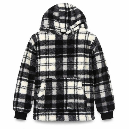 TU Boys Multicoloured 10-11 Years Hooded Fleece Check Pyjama Top