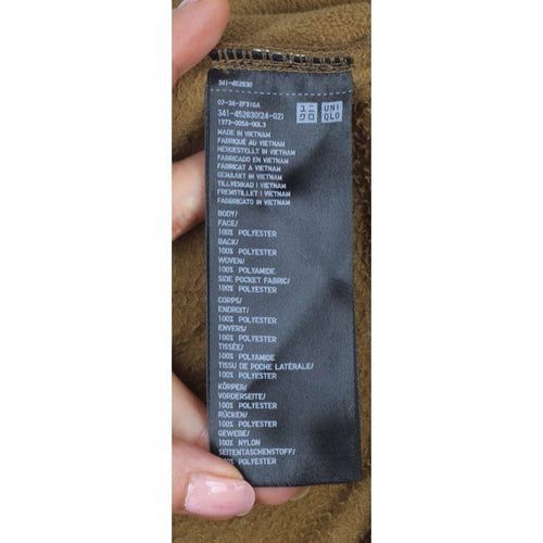 UNIQLO Men’s Brown M Teddy Fleece Button Jacket Pile Casual