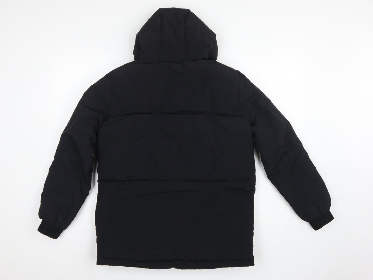 Rascal Boys Black 13 Years Hooded Puffer Jacket Padded Full Zip