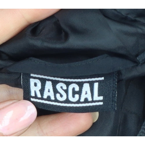 Rascal Boys Black 13 Years Hooded Puffer Jacket Padded Full Zip