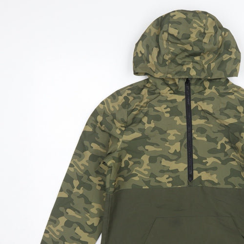 TU Kids Boys Green Camouflage Hooded Anorak Jacket 11-12 Years