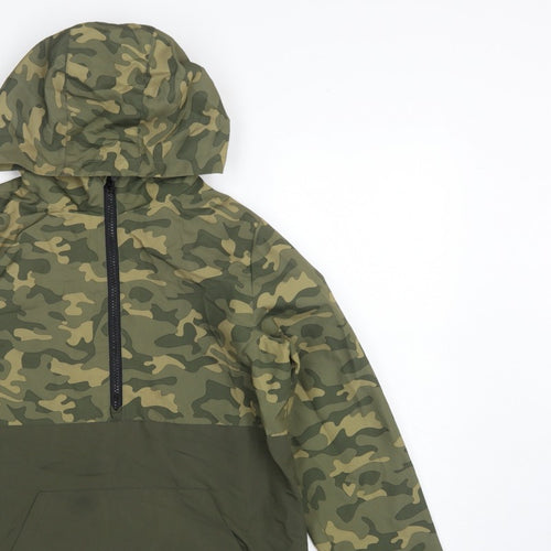 TU Kids Boys Green Camouflage Hooded Anorak Jacket 11-12 Years