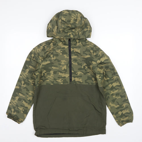 TU Kids Boys Green Camouflage Hooded Anorak Jacket 11-12 Years