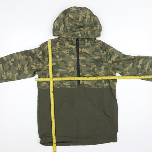 TU Kids Boys Green Camouflage Hooded Anorak Jacket 11-12 Years