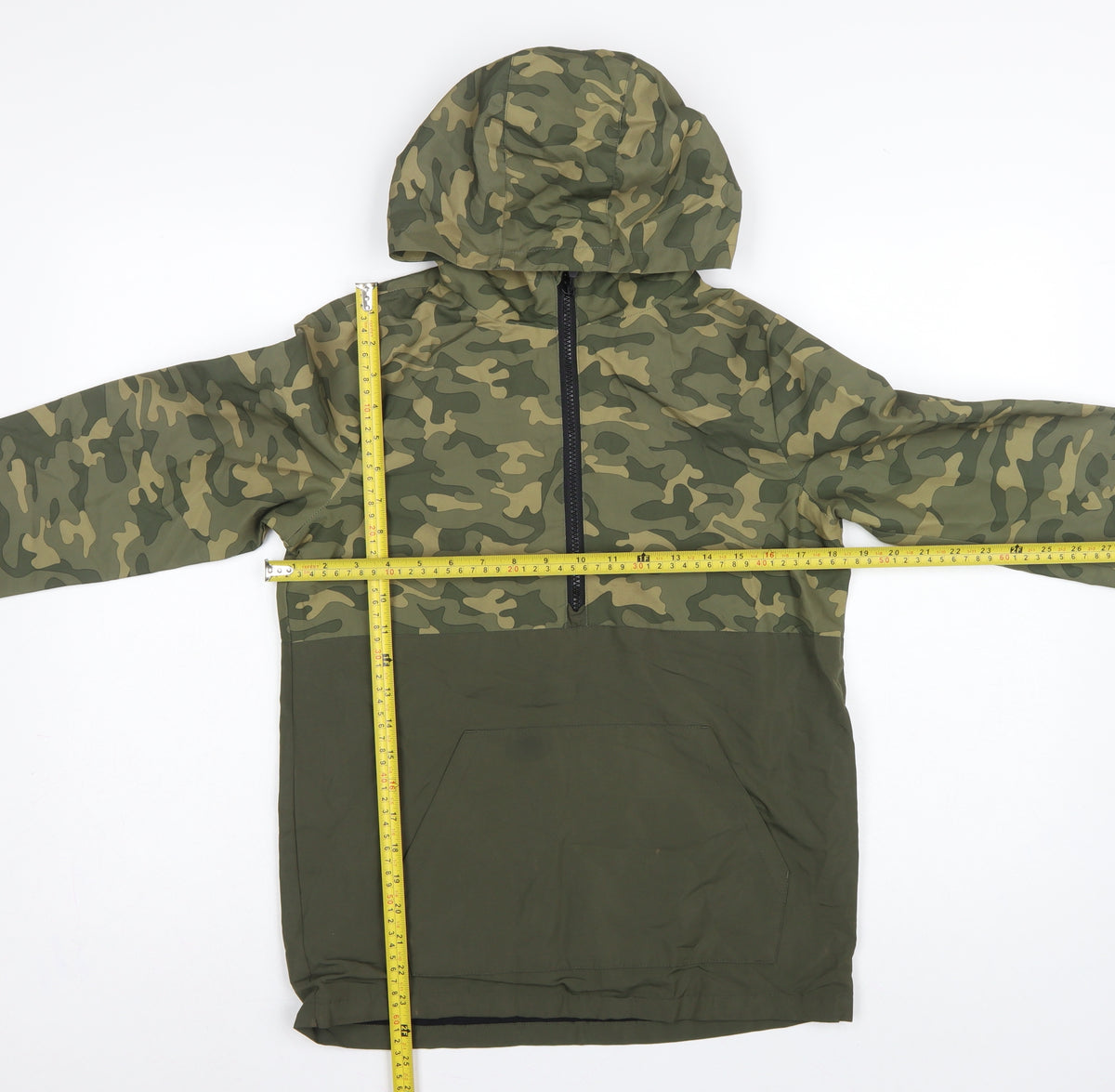 TU Kids Boys Green Camouflage Hooded Anorak Jacket 11-12 Years