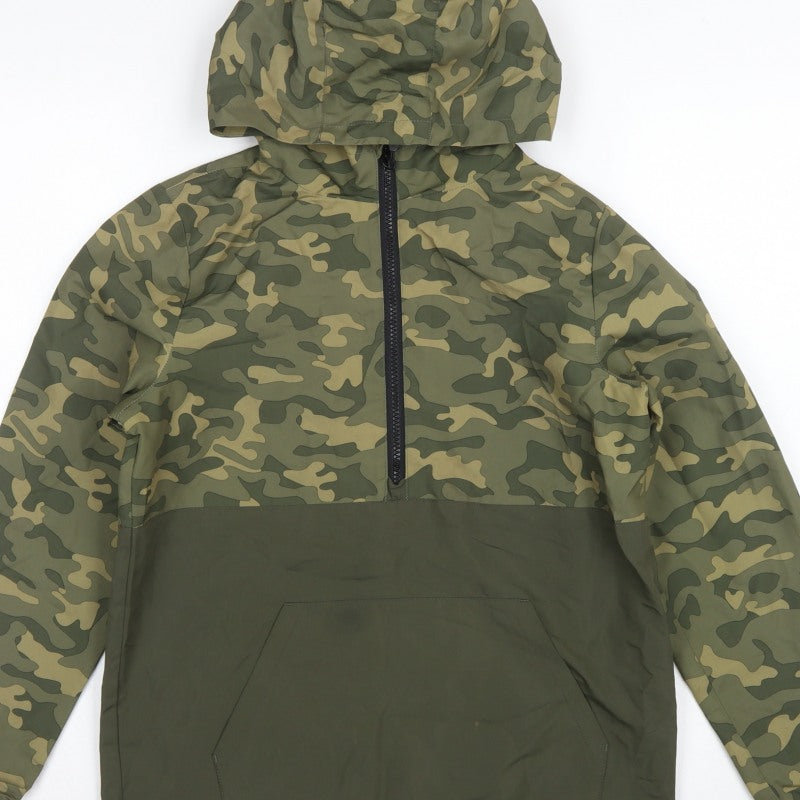 TU Kids Boys Green Camouflage Hooded Anorak Jacket 11-12 Years