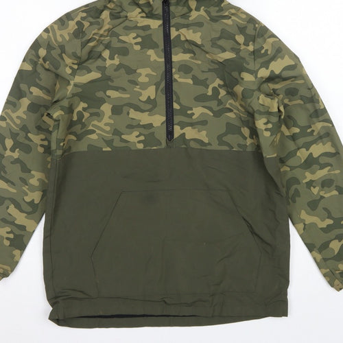 TU Kids Boys Green Camouflage Hooded Anorak Jacket 11-12 Years