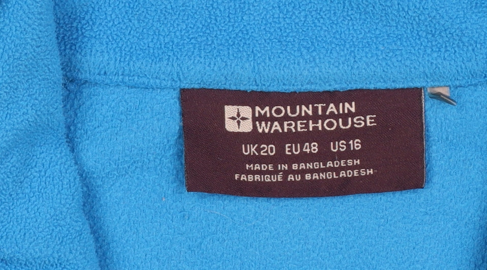 Additional view of Mountain Warehouse Women Blue UK 20 Fleece 1/4 Zip Pullover Sweatshirt