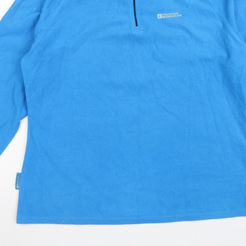 Additional view of Mountain Warehouse Women Blue UK 20 Fleece 1/4 Zip Pullover Sweatshirt