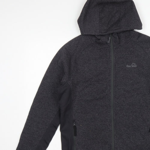 Peter Storm Men Grey M Hooded Full Zip Fleece Outdoor Jacket