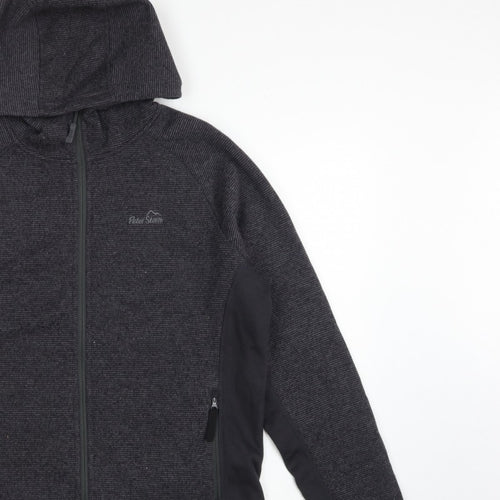 Peter Storm Men Grey M Hooded Full Zip Fleece Outdoor Jacket