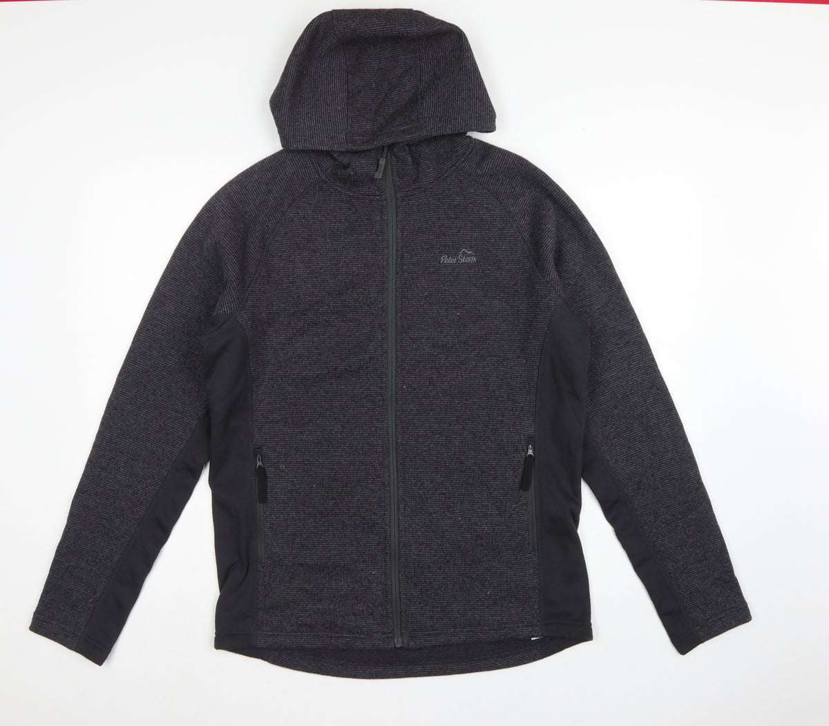 Peter Storm Men Grey M Hooded Full Zip Fleece Outdoor Jacket