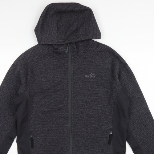 Peter Storm Men Grey M Hooded Full Zip Fleece Outdoor Jacket