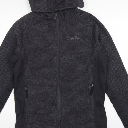 Peter Storm Men Grey M Hooded Full Zip Fleece Outdoor Jacket