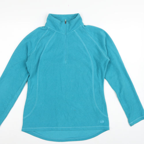 Peter Storm Women Blue UK 10 1/4 Zip Fleece Pullover Sweatshirt