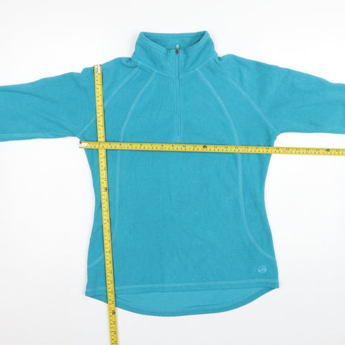 Peter Storm Women Blue UK 10 1/4 Zip Fleece Pullover Sweatshirt