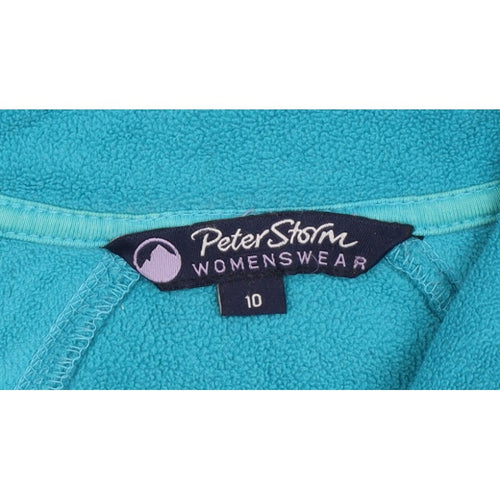 Peter Storm Women Blue UK 10 1/4 Zip Fleece Pullover Sweatshirt