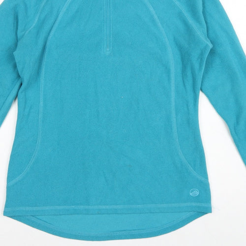 Peter Storm Women Blue UK 10 1/4 Zip Fleece Pullover Sweatshirt