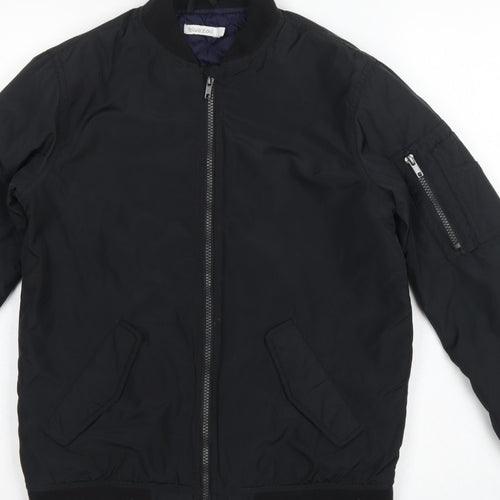 Bluezoo Boys Black Age 13 Bomber Jacket Padded Full Zip