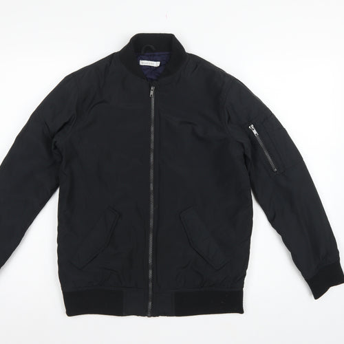 Bluezoo Boys Black Age 13 Bomber Jacket Padded Full Zip