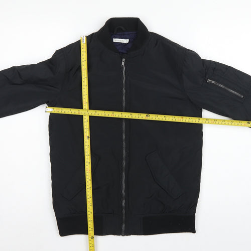 Bluezoo Boys Black Age 13 Bomber Jacket Padded Full Zip