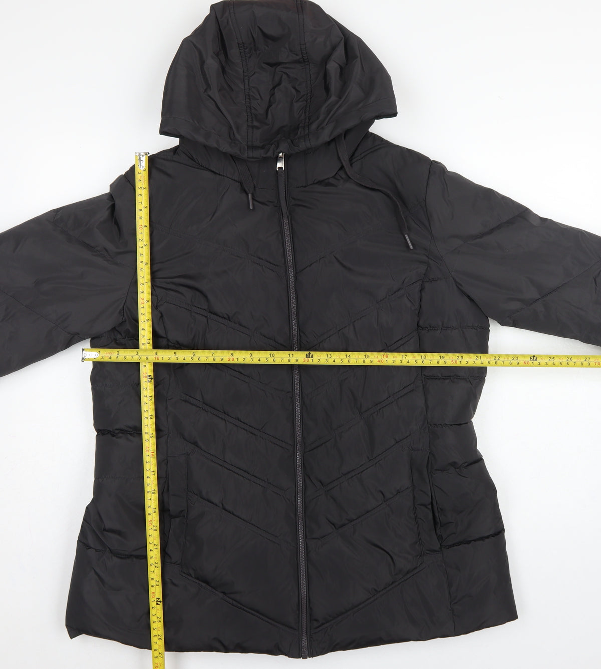 Capsule Women Black UK 16 Hooded Quilted Puffer Jacket