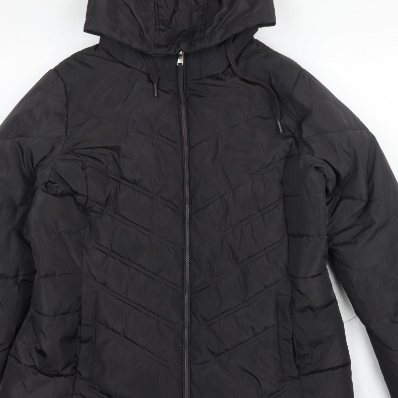 Capsule Women Black UK 16 Hooded Quilted Puffer Jacket