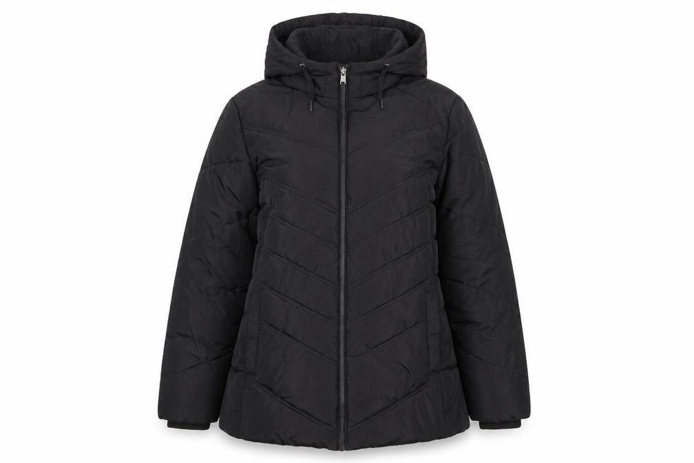 Capsule Women Black UK 16 Hooded Quilted Puffer Jacket