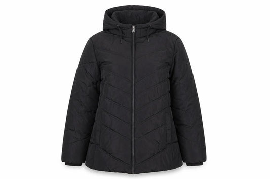 Capsule Women Black UK 16 Hooded Quilted Puffer Jacket