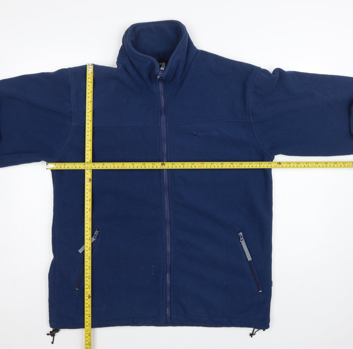 Mountainlife Men’s Blue L Full Zip Fleece Jacket Hiking Pockets