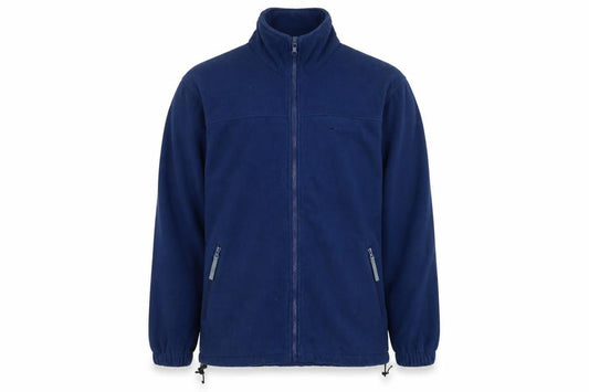Mountainlife Men’s Blue L Full Zip Fleece Jacket Hiking Pockets