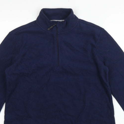 Peter Storm Women Blue UK 18 Pullover 1/4 Zip Fleece Sweatshirt