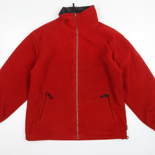 Wynster Men’s Red L Basic Fleece Jacket Full Zip Outdoor
