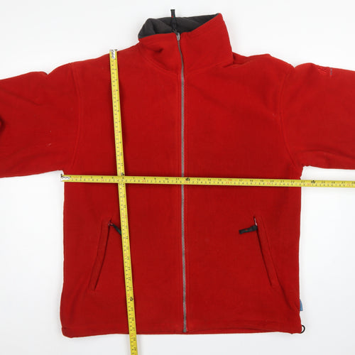 Wynster Men’s Red L Basic Fleece Jacket Full Zip Outdoor